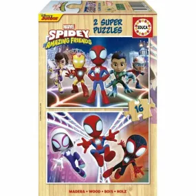 2-Puzzle Set Spidey & His Amazing Friends 16 Pieces Duo