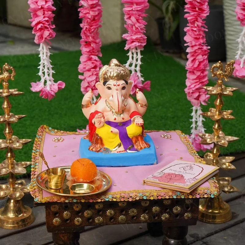 7INCH Eco-Friendly Shoorpakarna Ganesh | Plant-A-Ganesha