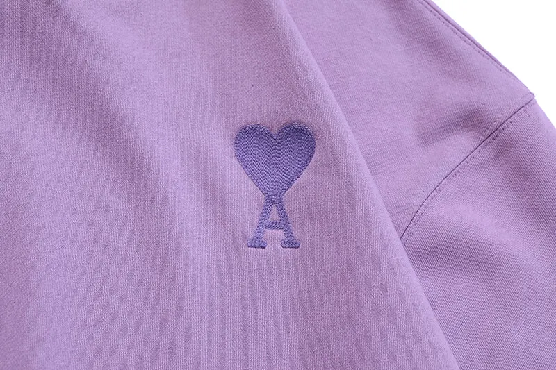 AMI Paris Ami de Coeur logo Crewneck - Purple