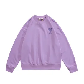 AMI Paris Ami de Coeur logo Crewneck - Purple