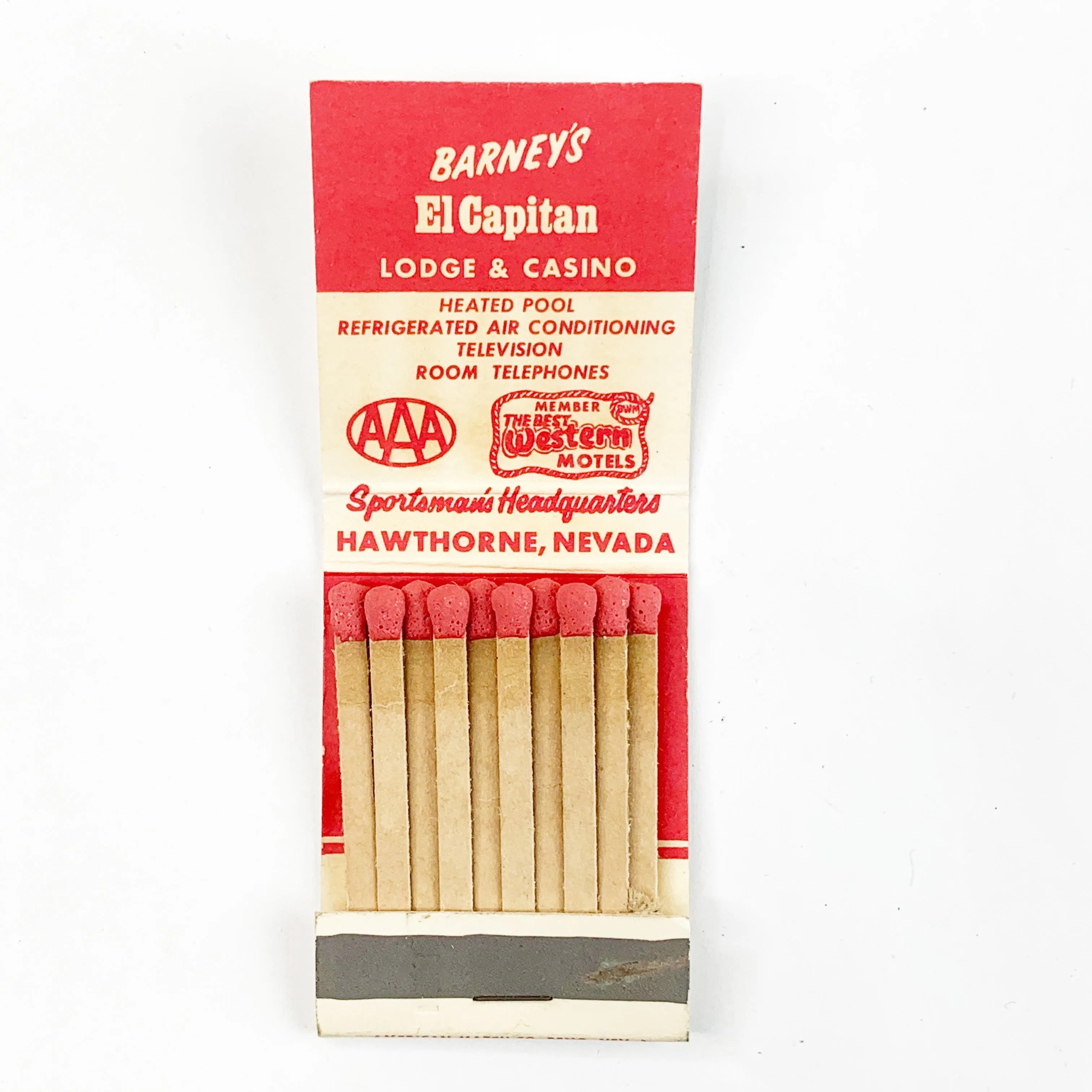 Barney's El Capitan Lodge Casino Hawthorne Nevada Matches