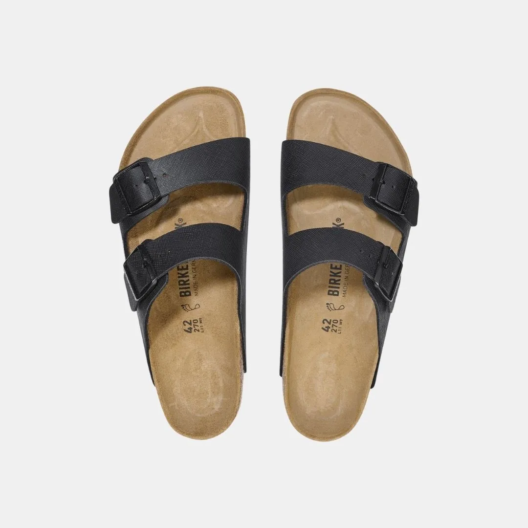 Birkenstock Arizona Birko Flor Regular Fit Men's Saffiano Black