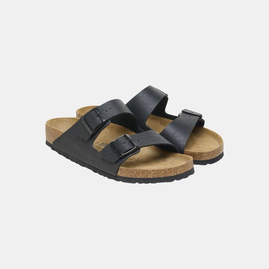 Birkenstock Arizona Birko Flor Regular Fit Men's Saffiano Black