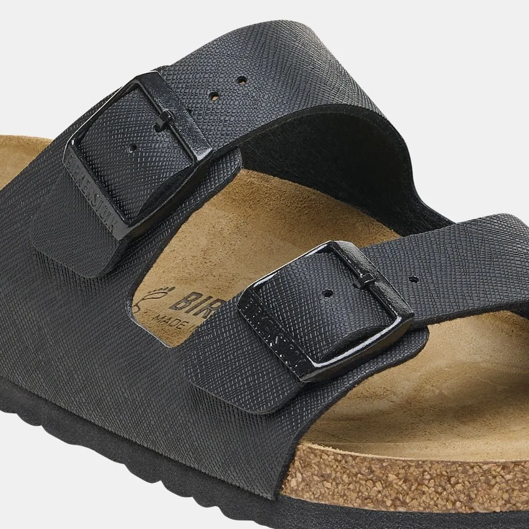 Birkenstock Arizona Birko Flor Regular Fit Men's Saffiano Black