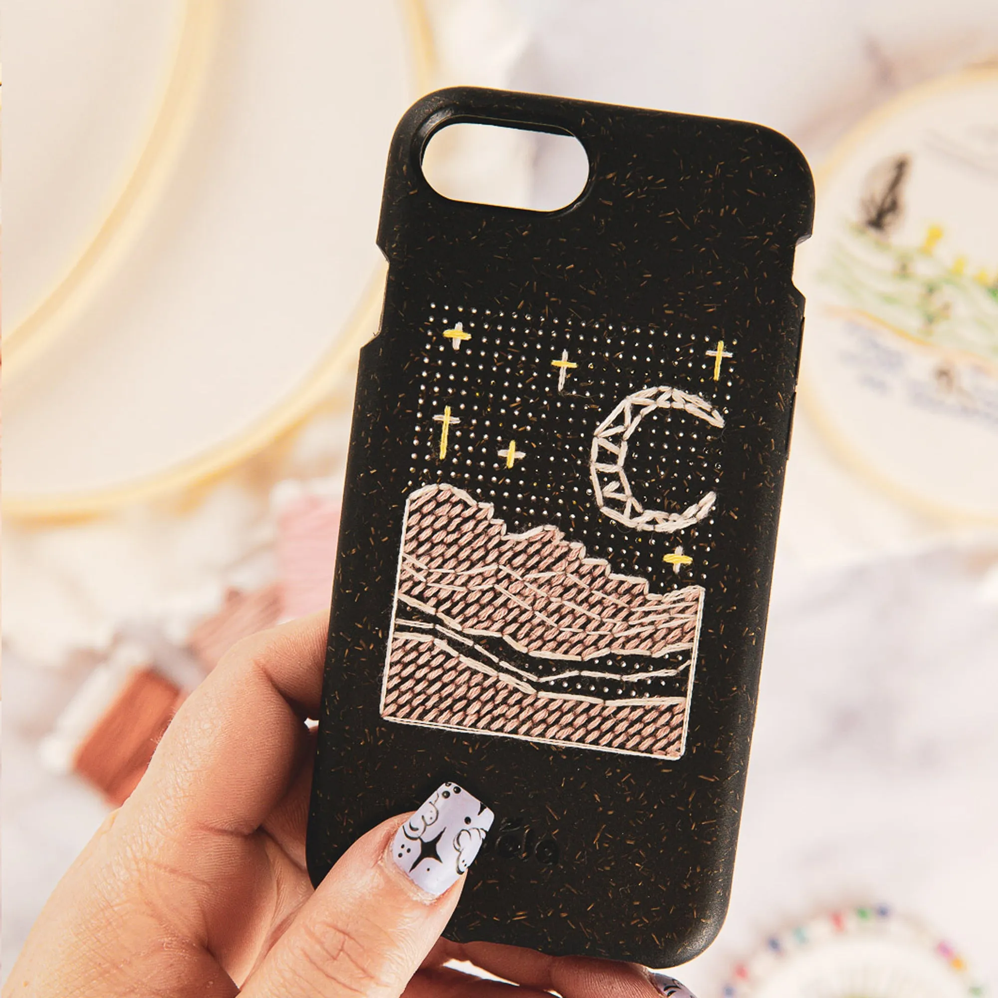 Black iPhone 11 Stitch Case