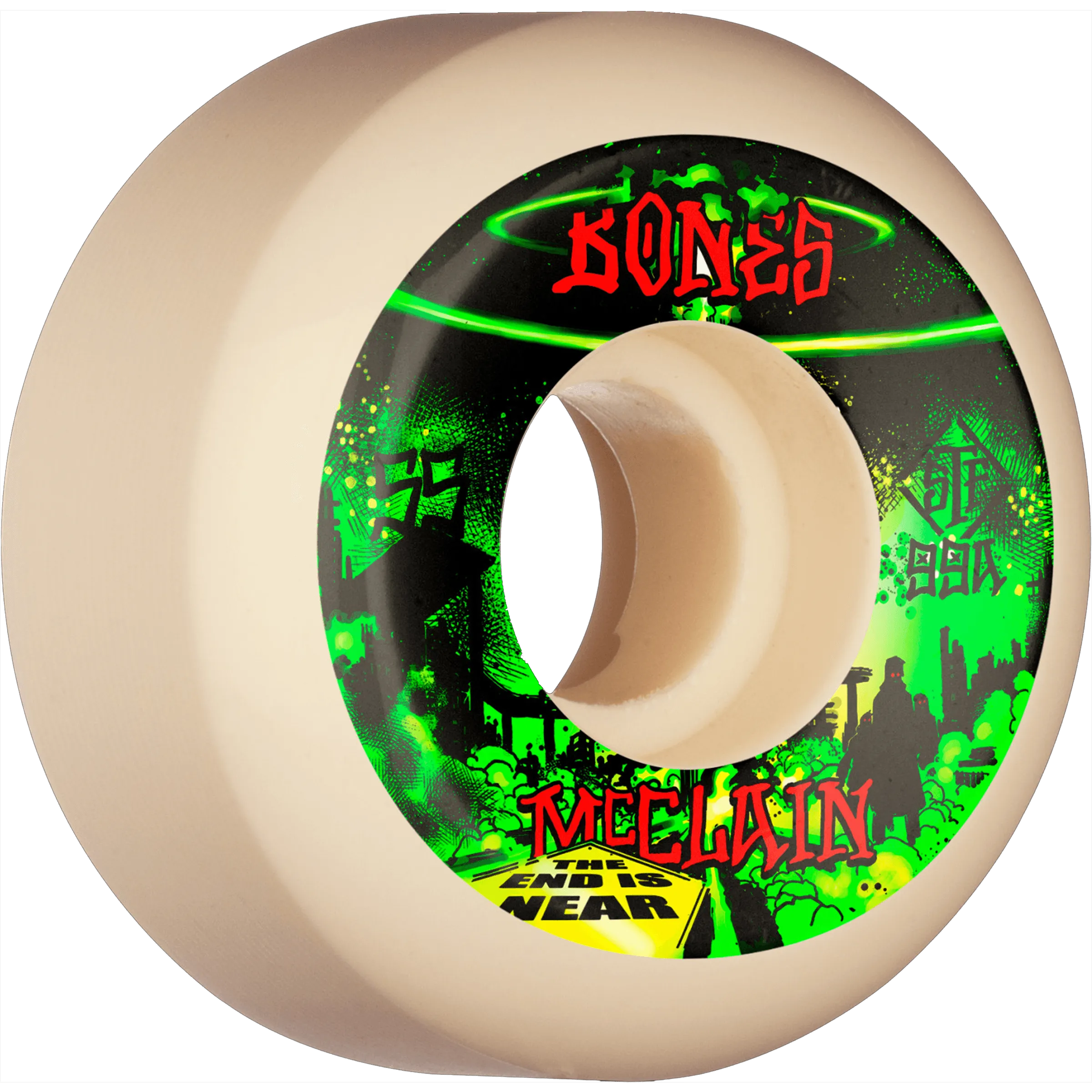 Bones STF McClain Apocalypse V5 Sidecut Wheels 99a 55mm