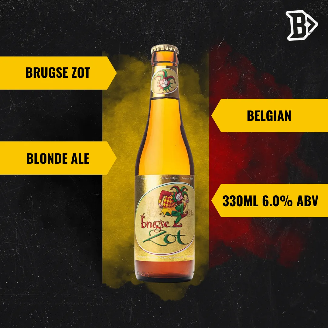 Brugse Zot Blond Belgian Ale 330ml Bottles 6.0% ABV (12 Pack)