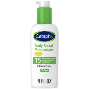 Cetaphil Daily Oil-Free Facial Moisturizer with SPF 15 Sunscreen - 4 oz