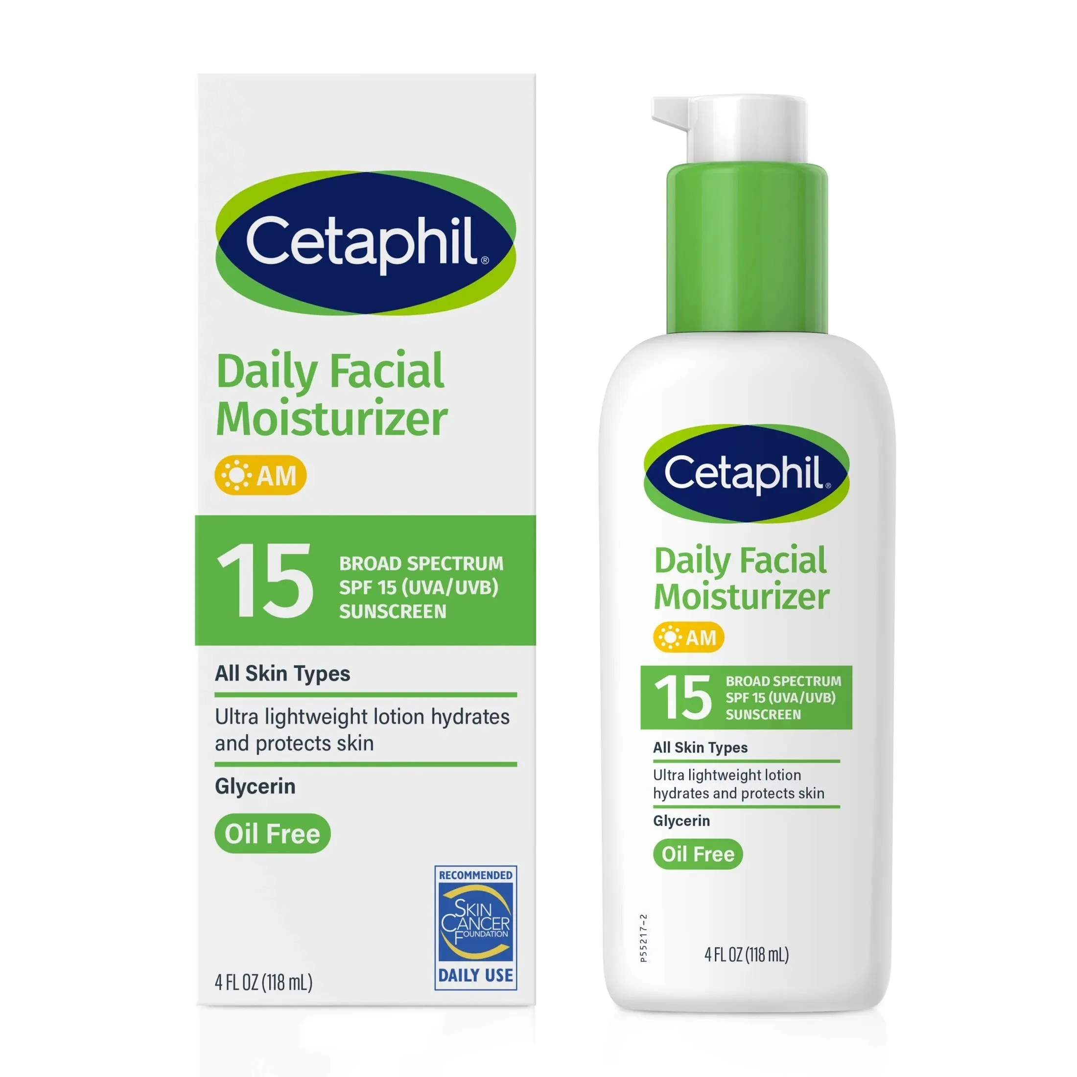 Cetaphil Daily Oil-Free Facial Moisturizer with SPF 15 Sunscreen - 4 oz