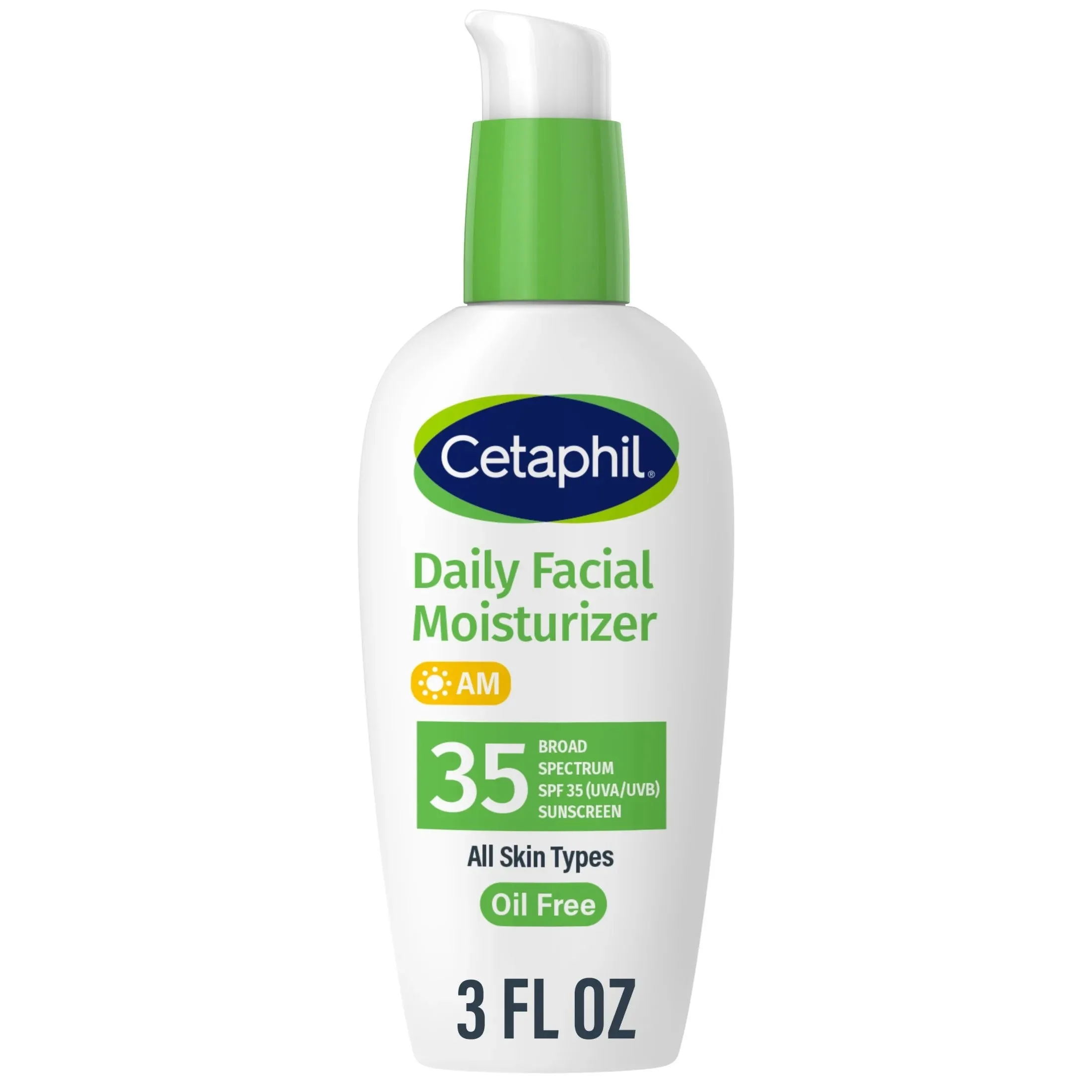 Cetaphil Daily Oil-Free Facial Moisturizer with SPF35 Sunscreen - 3 oz