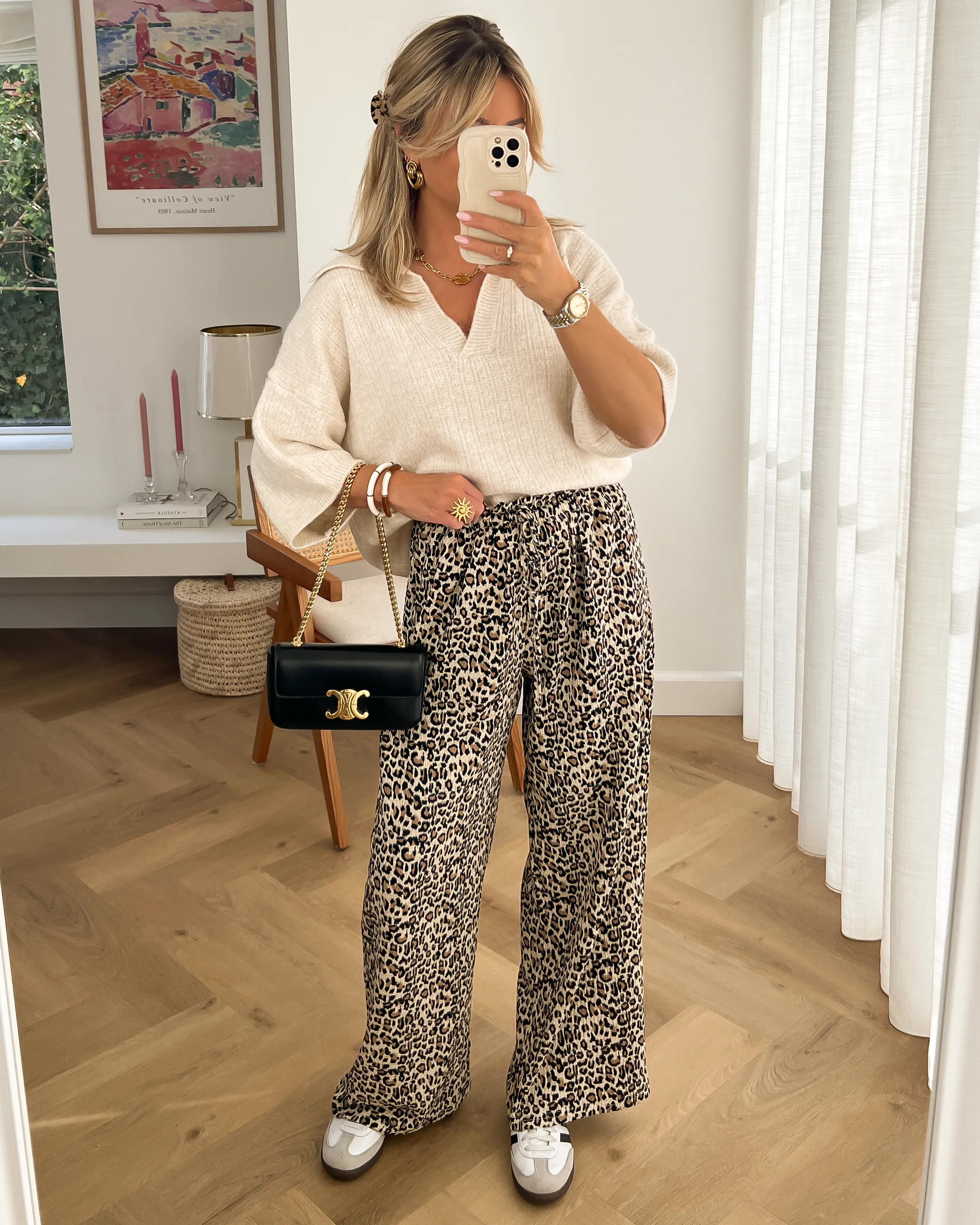 CHASE - Elastic Band Pantalon in Leopard