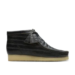 CLARKS | BOTAS HOMBRE | WALLABEE BOOT BLACK CROC DISTRESS | NEGRO