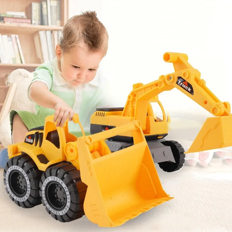 Dump Truck Toy for Kids – Moveable Claw - Lifting Back – Garbage Truck Bulldozer Digger