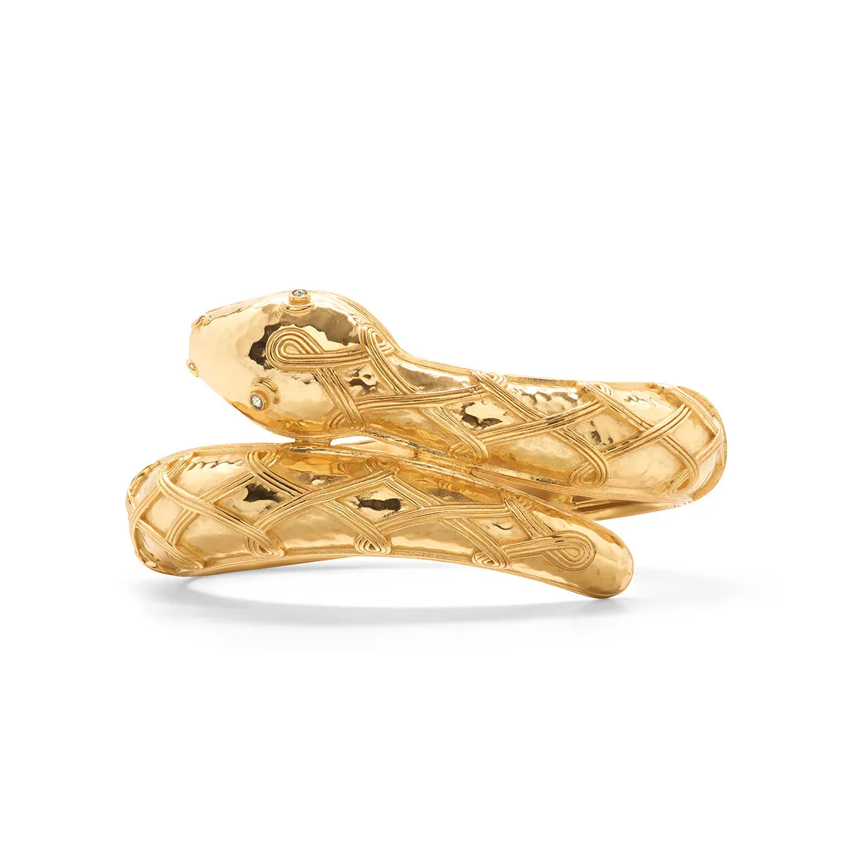 Earth Goddess Serpentina Hinged Bangle - Gold