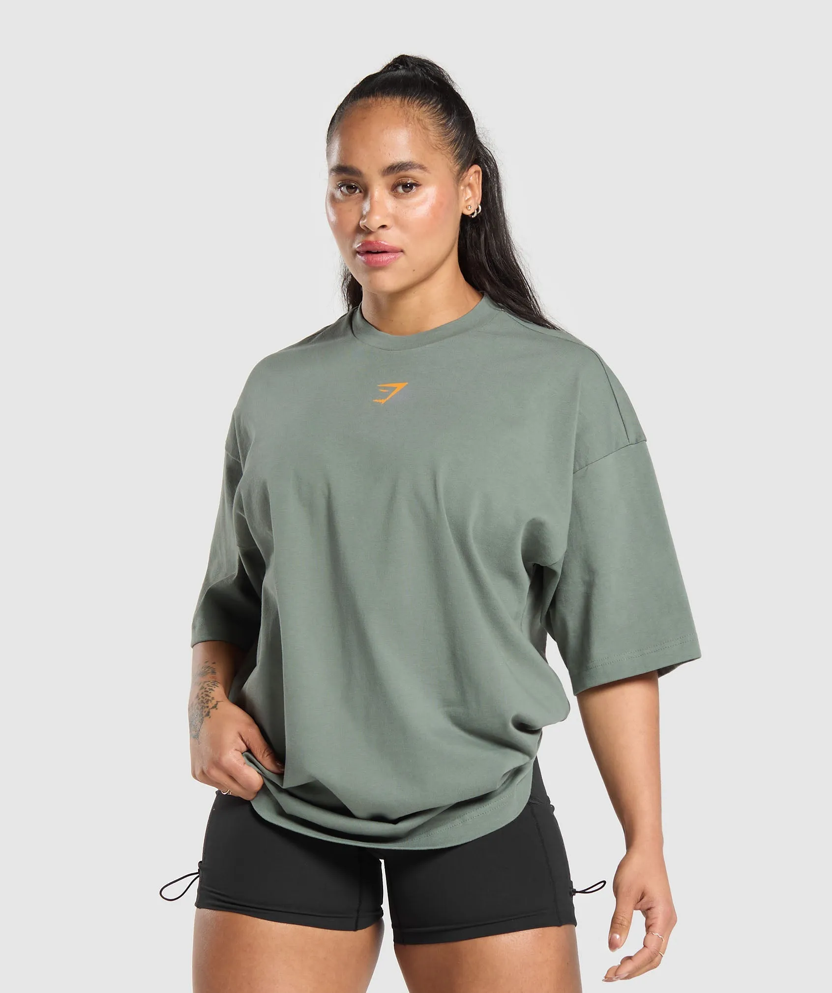 Oversized Unit Green Gymshark American Muscle T-Shirt - Enhanced Title