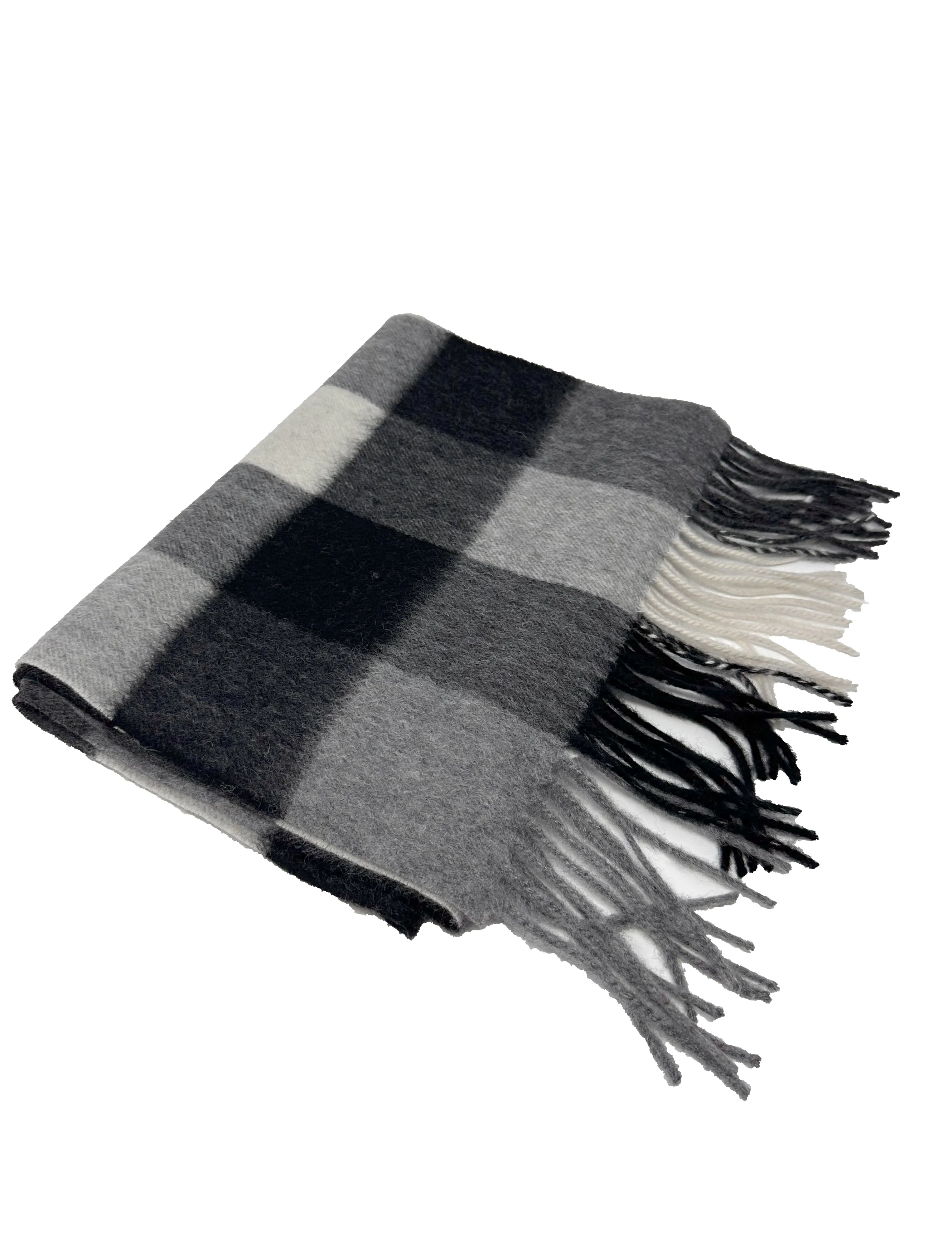 Hemley - Foulard à carreaux de laine et cachemire