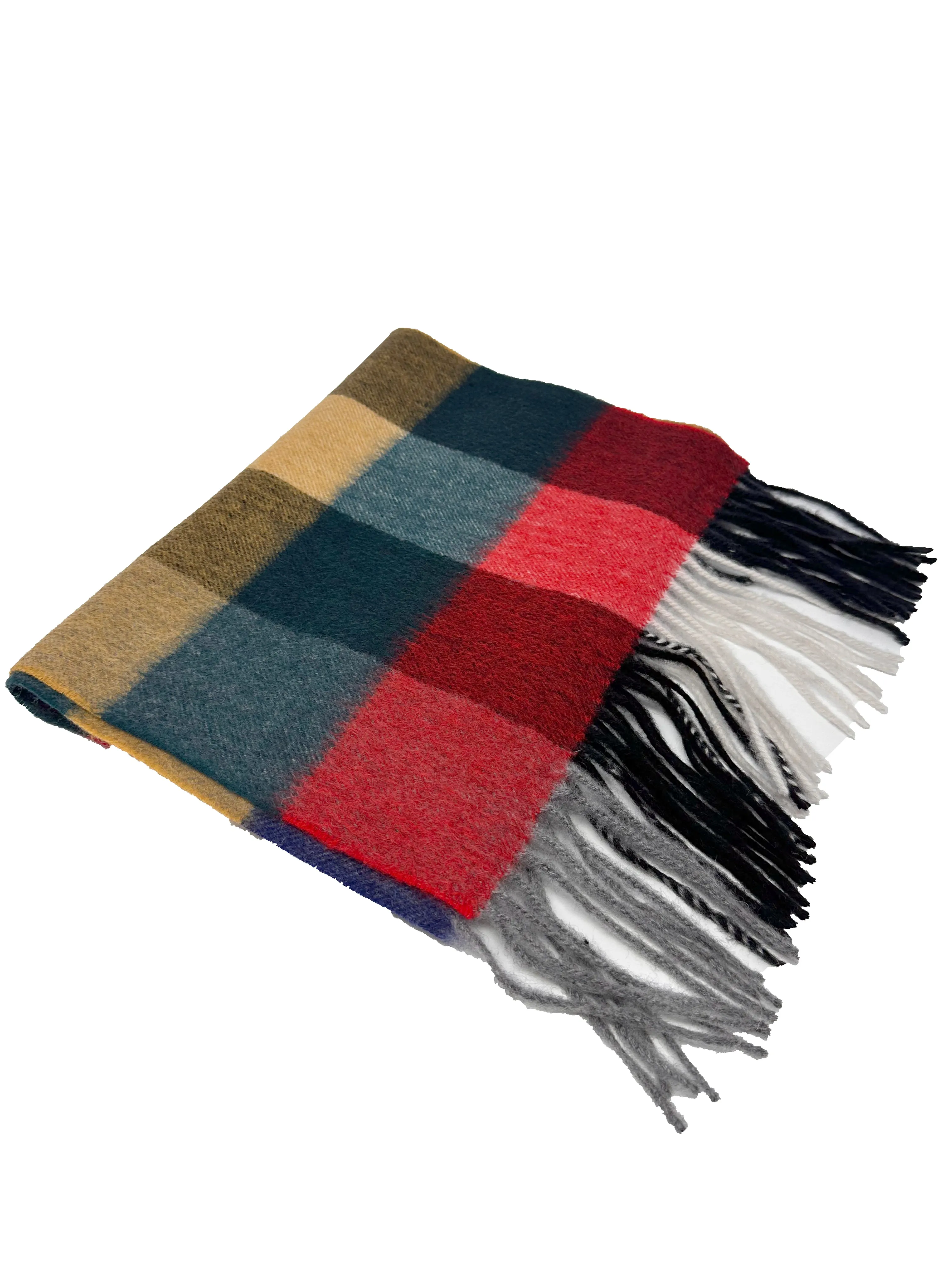 Hemley - Foulard à carreaux de laine et cachemire