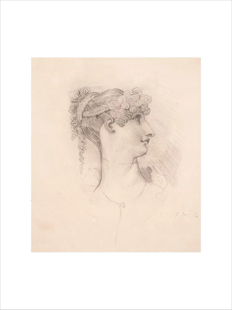 Henry Fuseli, Lavinia de Irujo in profile, facing right