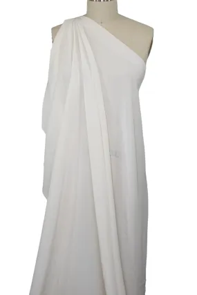 Italian Stretch Silk Crepe de Chine - Silk White