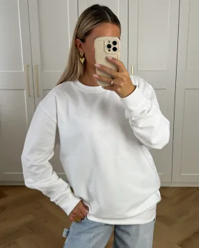 KENNY - Oversized Crewneck Sweatshirt in White