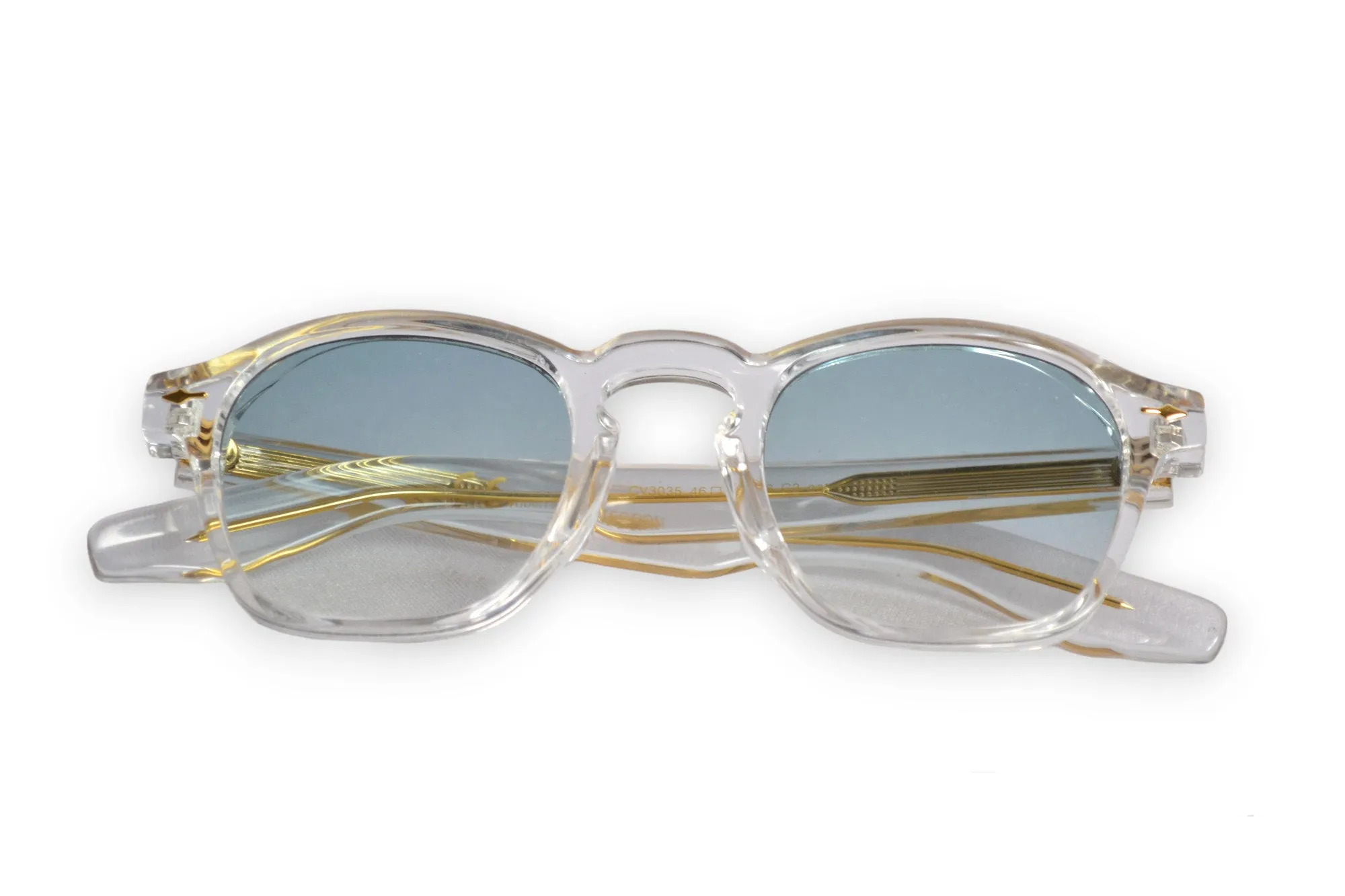 Lunettes transparentes verres verts