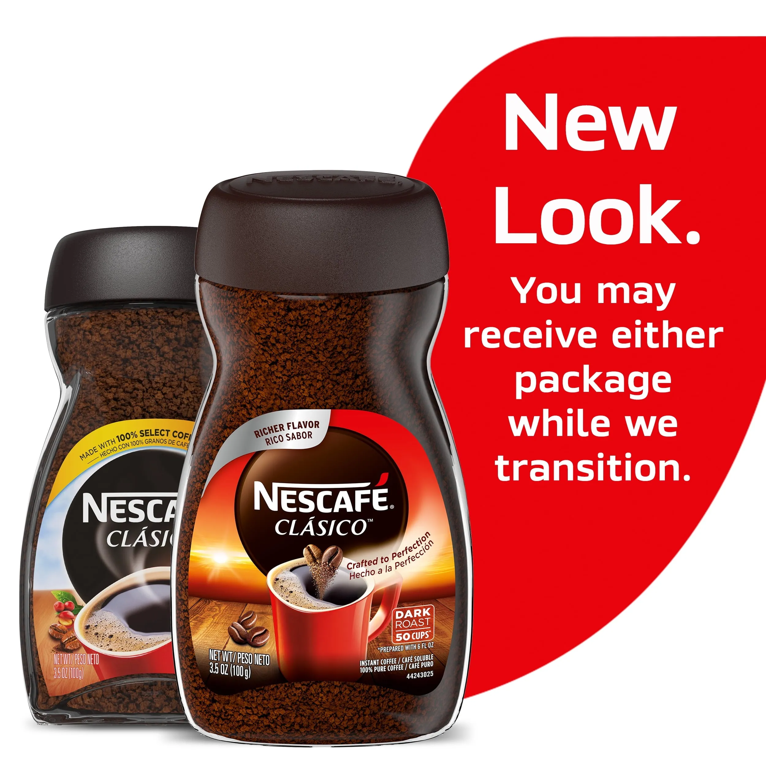 NESCAFÉ CLÁSICO Instant Coffee, Dark Roast, 1 Jar (3.5 Oz)