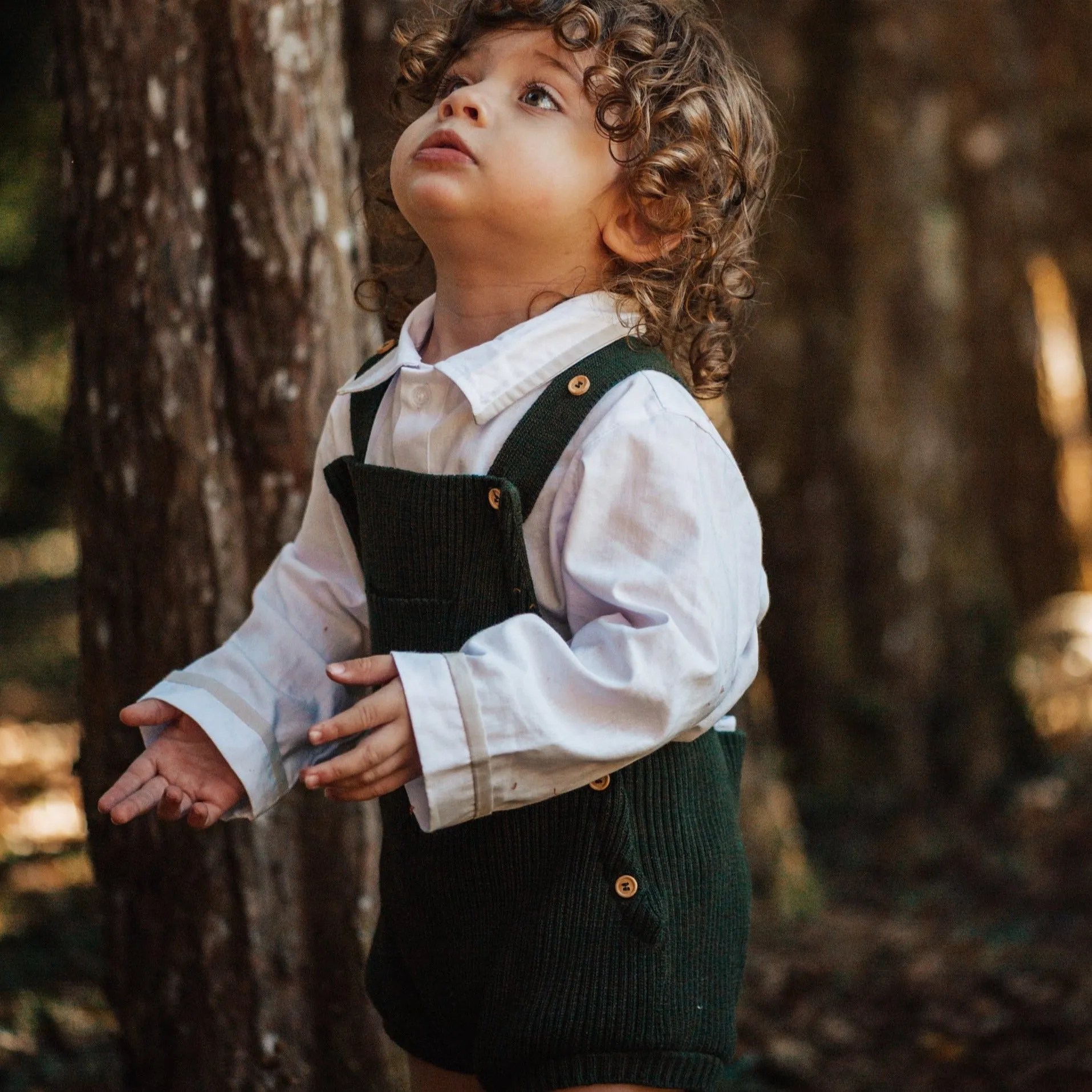 Romper em Tricot Canelado Verde - Bebê e Infantil