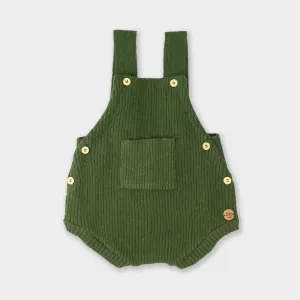 Romper em Tricot Canelado Verde - Bebê e Infantil