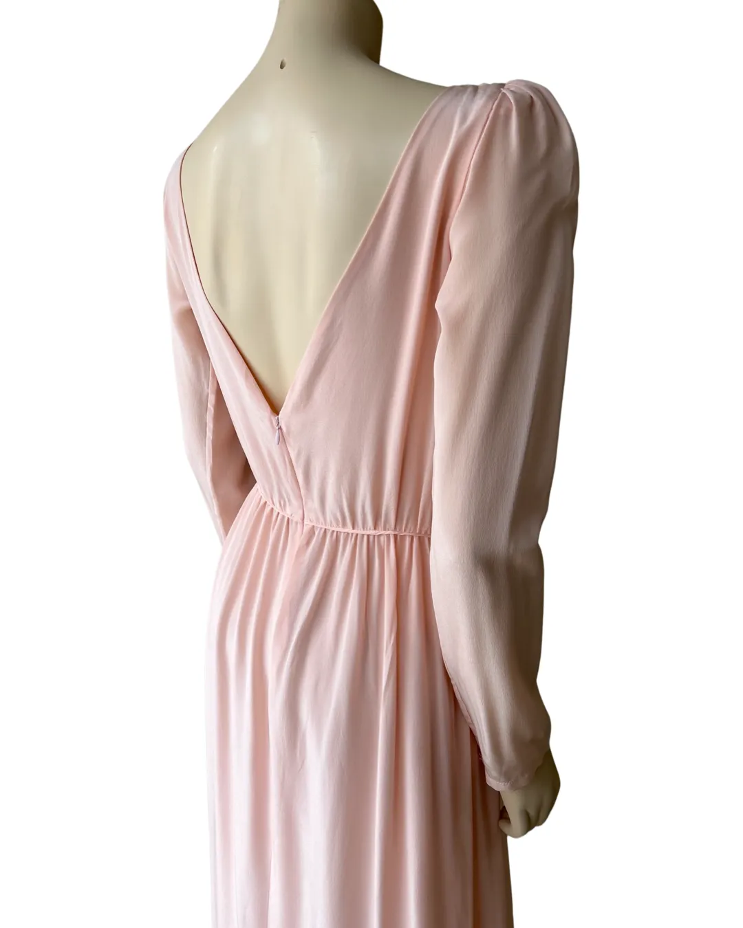 SILK CREPE DE CHINE PUFF SLEEVE DRESS SIZE 2,4