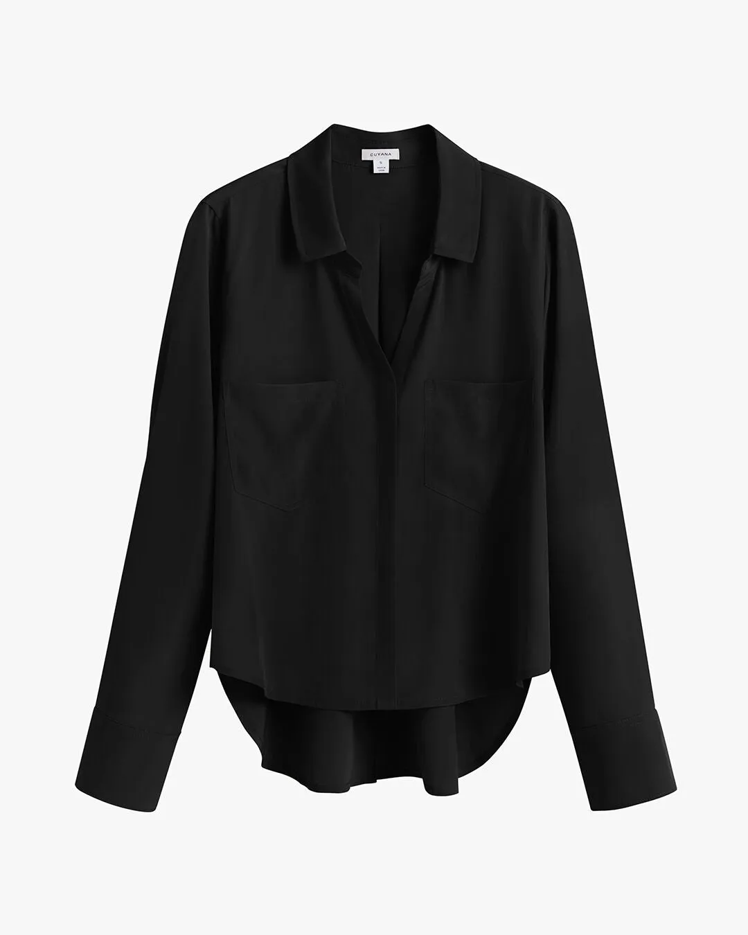 Silk Pocket Front Cropped Shirt