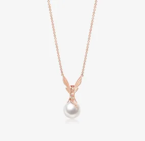 THIALH - DATURA • ASTRA - 18K Rose Gold M size Pink Sapphire and Pearl Necklace