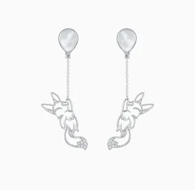 THIALH - Polar Paradise - Cubic Zirconia Fox Earrings