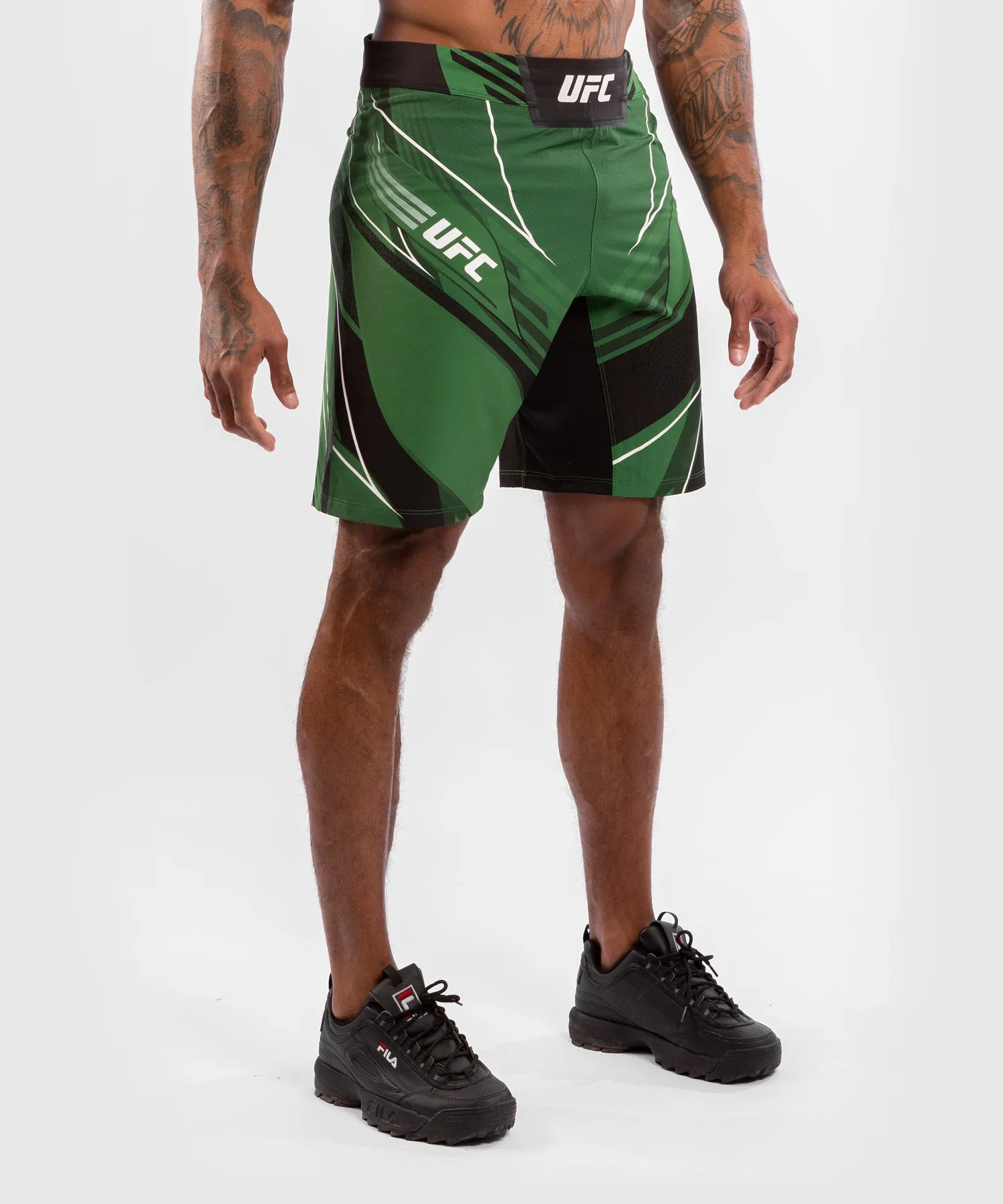 UFC Venum Authentic Fight Night Men's Shorts - Long Fit - Green